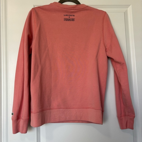 Lacoste x Peanuts Collaboration Characters Pink Sweatshirt Size 38 - Picture 4 of 4